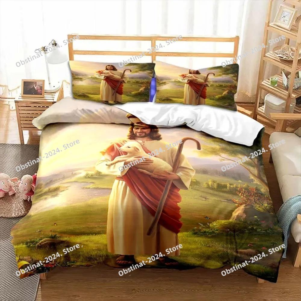 Jesus Virgin Mary Bedding Set Bedroom Twin Bedding Set Comforter Kids Adults Bed Duvet Cover Double King Comforter Home Decor