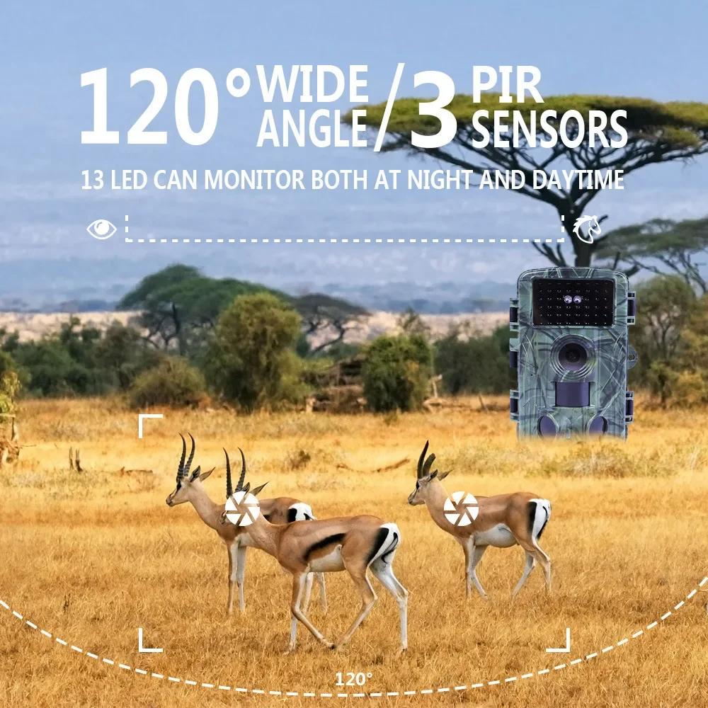 60MP WIFI Outdoor Jagd Wildkamera PR1600 4K Wildtierkamera Bewegungserkennung Nachtsicht Wasserdichte Fotofalle