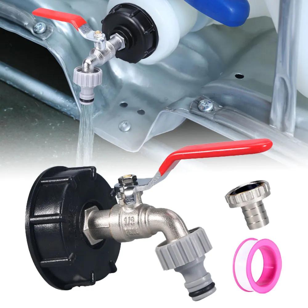 Coarse Thread IBC Tank Tap Connecter X 1/2'' Water Coupling Adapter 1000L Garden Home Replacement Valve Fitting