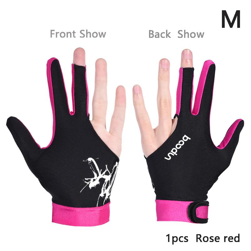 1PCS Three Fingered Billiard Gloves Pool Snooker Glove for Men Women Fits Both Left and Right Hand Billiard Accessories