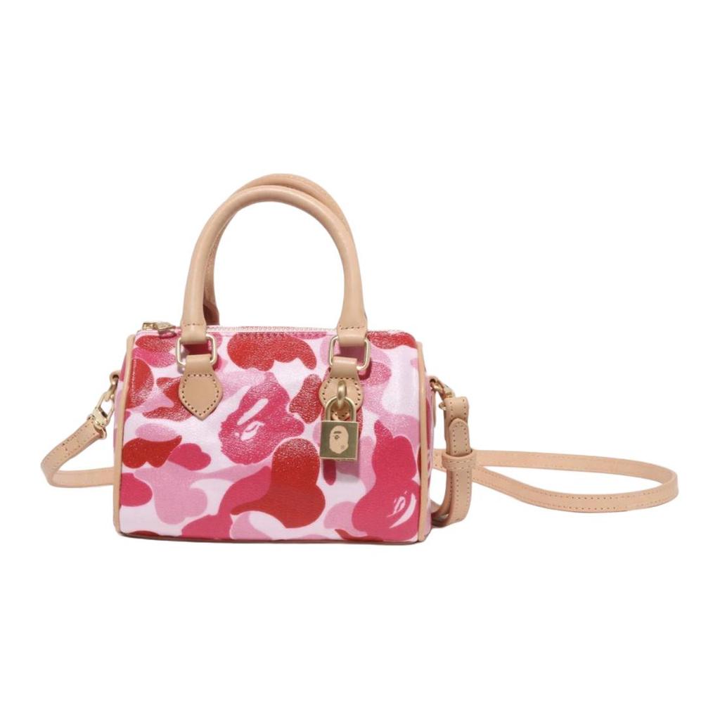 New A BATHING APE PVC Shoulder Bag, Crossbody Bag, Handbag Mini Women's Pink/Green 1L30290001