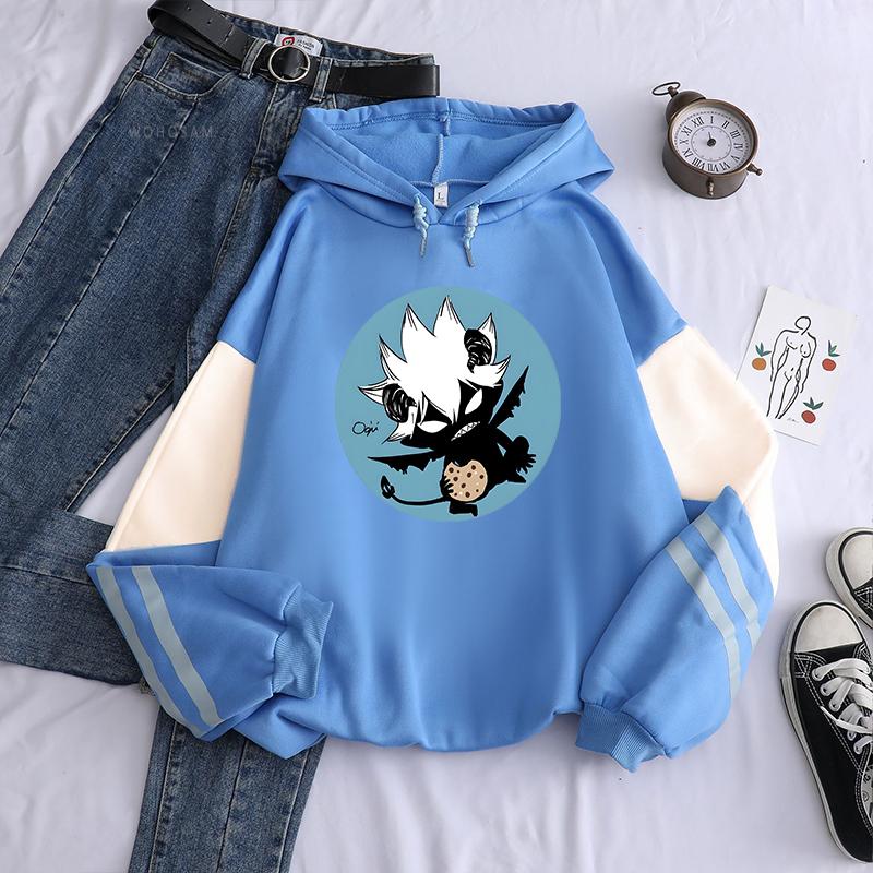 

Черный клевер смешной Libe манга мультфильм мужчины женщины толстовки Harajuku каваи аниме печатная одежда длинный рукав теплые толстовки 4XL хаки/синий