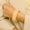 Minority Design Acrylic Bangle Dopamine Geometric Hand Ring Simple Irregular Wide Bracelet  Women