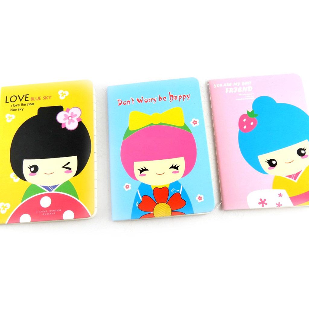 Les Trésors De Lily [K7865] - 3 petits carnets de notes 'Geisha' tutti frutti