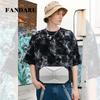 FANDARE Waterproof Waist Stylish Waist Pouch with USB Charging Compatible with Crossbody Popular for and Outdoor Silver Men's Bag, Port, 7.9-inch