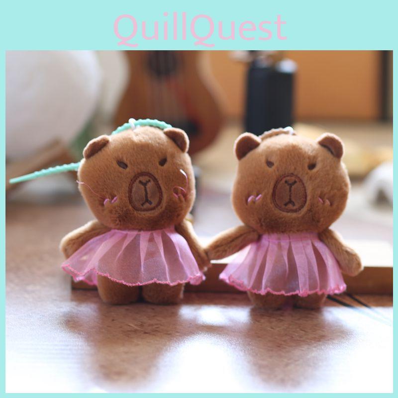 Cute Capybara Plush Keychain With Short Pile Plush For Kids And Collectors