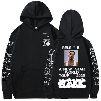Rapper Rels B A New Star World Tour Hoodies Men Women Clothing Fashion Hip Hop Sweatshirts Oversized Long Sleeve Pullovers