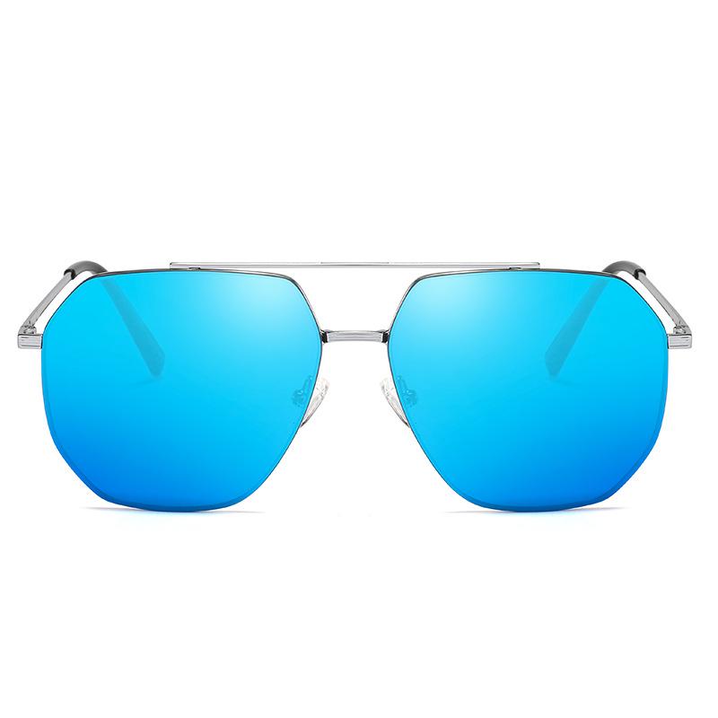 8092 New Men's Polarized Aviator Sunglasses - Large Frame, Fashionable & Trendy for Driving