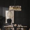 Modern C Shaped Chandelier Round S Shaped Crystal Chandelier for Living Room Dining Room Lamp LED Crystal Pendant Light Lighting