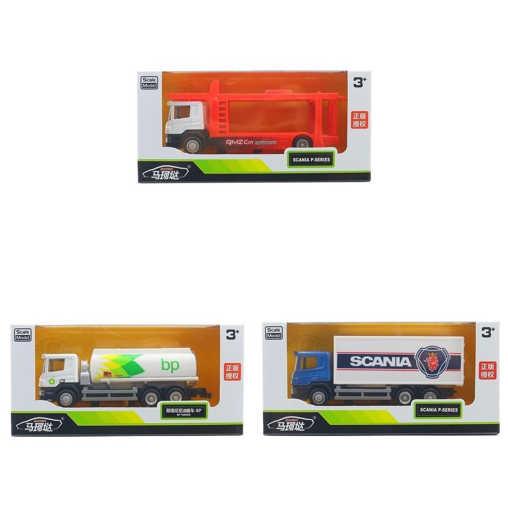 Alloy 164 Scania Man Engineering Truck Container Trailer Toy