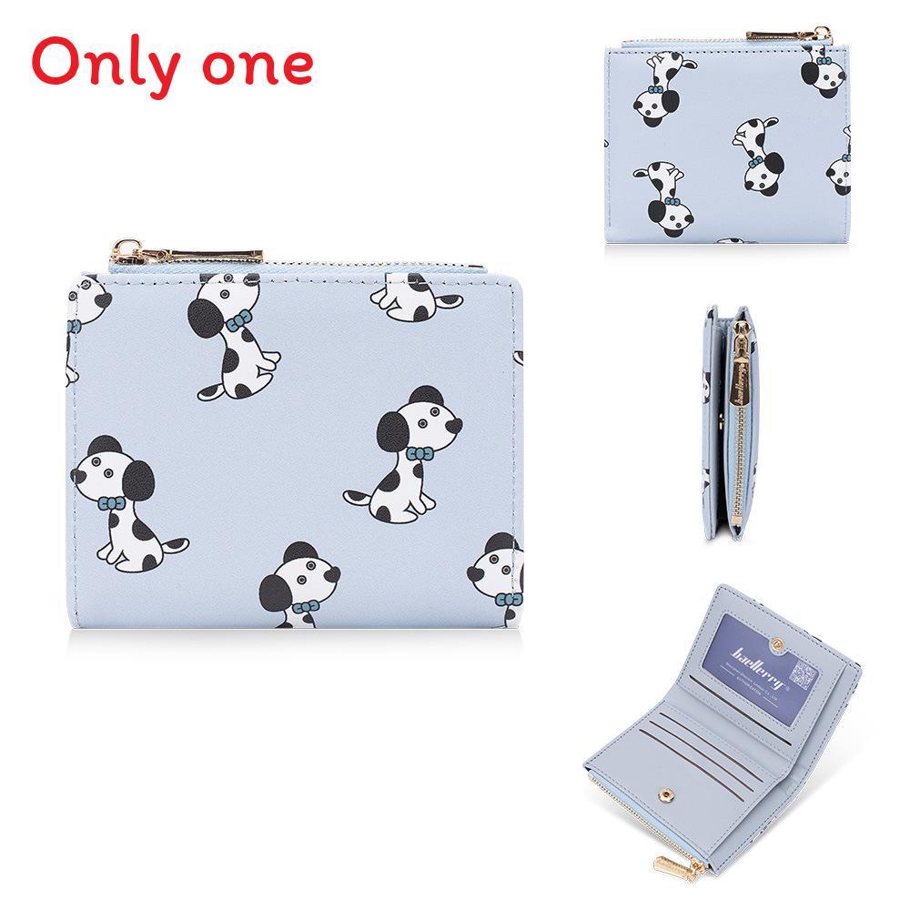 Dog Print Wallet For Women With Rfid Blocking And Zipper Pocket For Daily Use