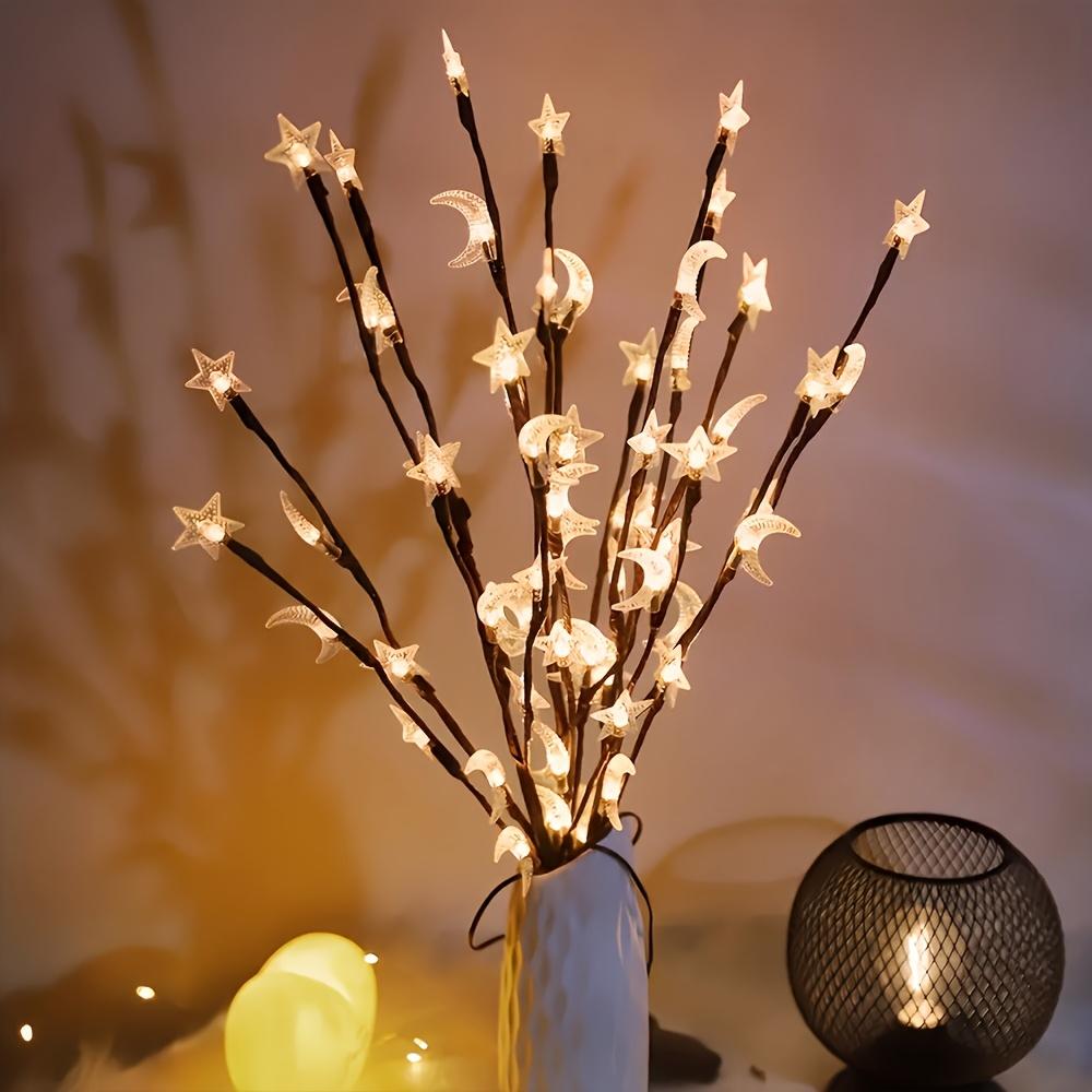

1PCS 20LED Star Moon Branch Light,powered By 2AA Batteries(excl),used for Wedding,indoor,courtyard,party and Ramadan Decoration
