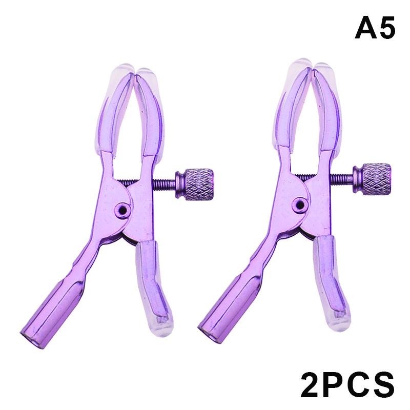1Pair Metal Nipple Clamps Sucker Stimulate Colorful For Women Teasing Sex Toys Adult Supplies