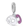 Neue 925 Sterling Silber Pfote Farbe Lächeln Fisch Einhorn Glühwürmchen Clips Anhänger Dangle Passend Original Armband DIY Schmuck