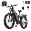BURCHDA Vélo électrique HC26PRO pour adultes, moteur 1500W, batterie 48V 30AH, pneus larges 26’ tout-terrain, vélo électrique montagne et neige, vélo tout-terrain