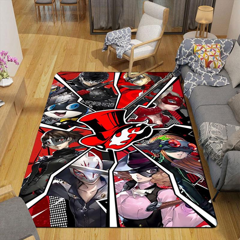 Colorful anime style Rug Floor Mat for Living Room or Bedroom Soft and Comfortable Carpet a Gift for Birthday and Holiday.