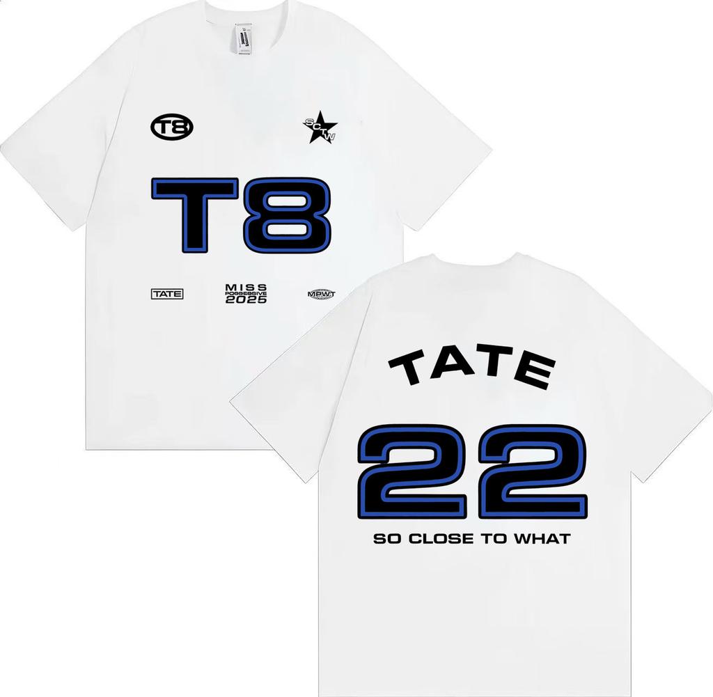 In 2025, Miss Tate McCray's Possession Journey: Aesthetic Comfort for Both Men and Women Harajuku Summer 100% Pure Cotton Tops