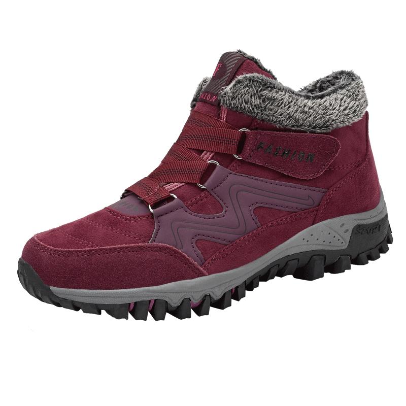 Boots Women Winter Outdoor Fur Camping Hiking High Quality Suede Mother Casual Sneakers Ladies Non-slip Climbing Men Shoes