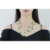 JMXD-Necklace Vintage Pearl Red Handmade Glass Ladies Long Necklace Sweater Chain Small Fragrant Style Jewelry