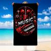 Quick Dry Beach Towel Music Notes Pattern, Lightweight Absorbent Towel for Pool Beach Vacation Use