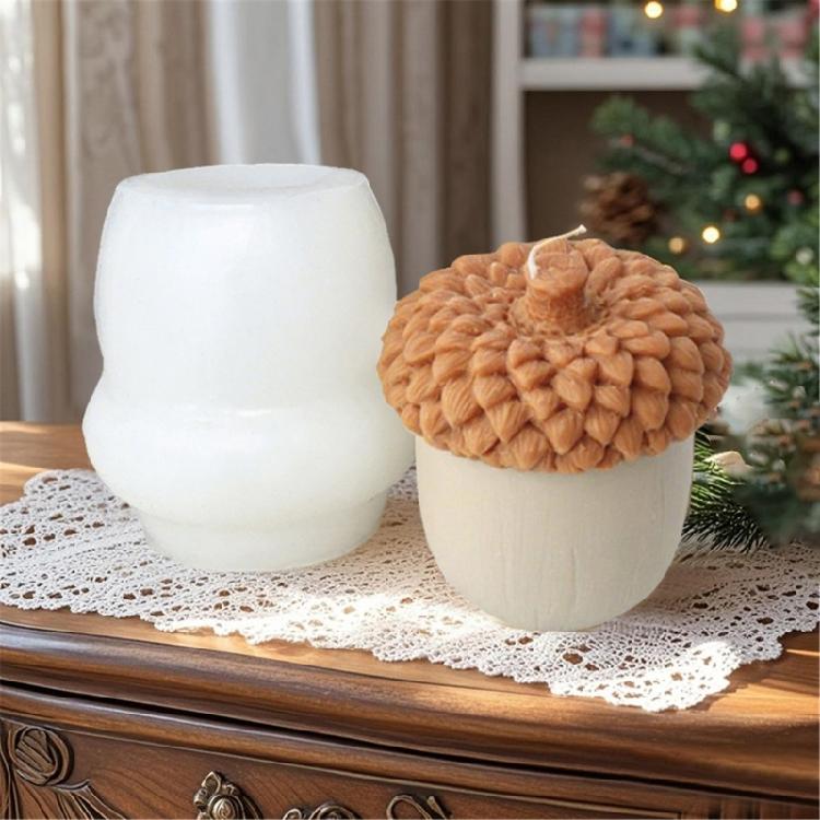Christmas Pinecone Shape Silicone Craft Mould for Art Plasters Casting and Home Decoration