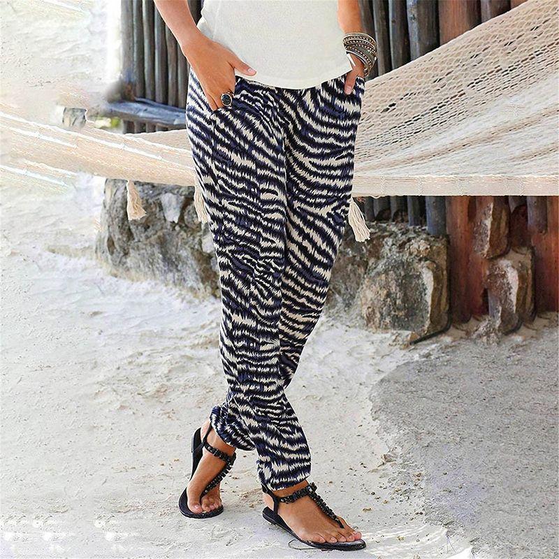 Women's European and American-Style Thin Mid-Waist Casual Pants