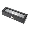 Watch Gift Box, 6 Grid PU Carbon   Lther Watch Case Watch Box