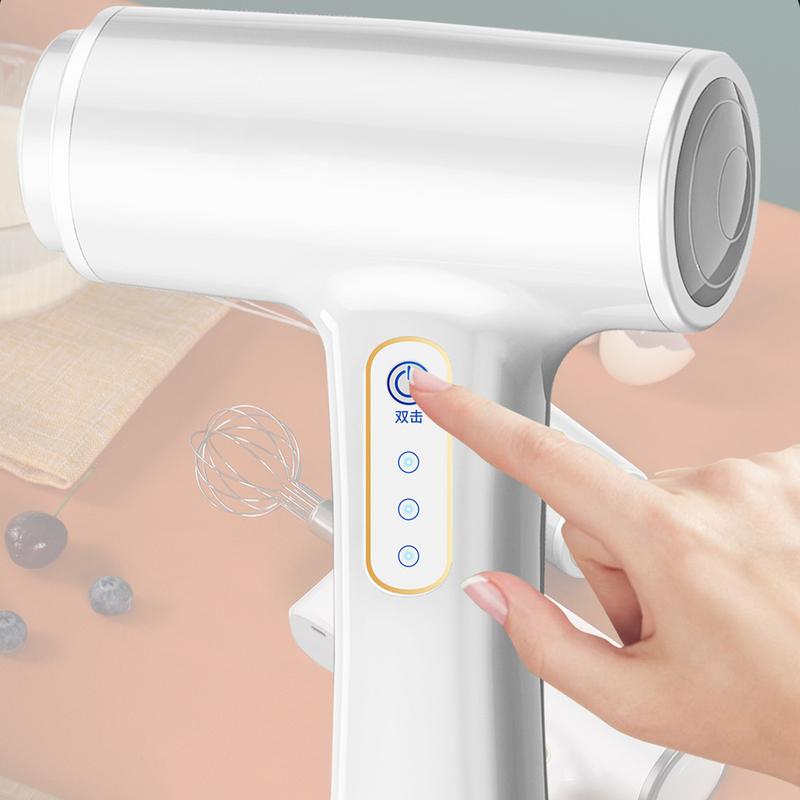 Elektrischer Mixer Handheld Küchenhandmixer Wiederaufladbar Hochgeschwindigkeits-Rührbesen Tragbar zum Teigmischen Milchaufschäumen Reisen