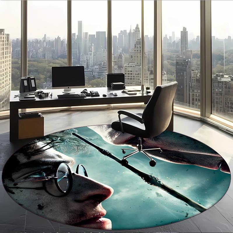 Harry Potter (23) Round Office Rug Decorative Floor Rug for Office Bedroom Living Room and Home Space