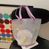 24 cute handbags cartoon simple beach bag transparent girl heart jelly bag