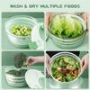 2025+ 4L Kitchen Vegetable Dryer, Salad Washer with Safety Lid Lock and Swivel Handle