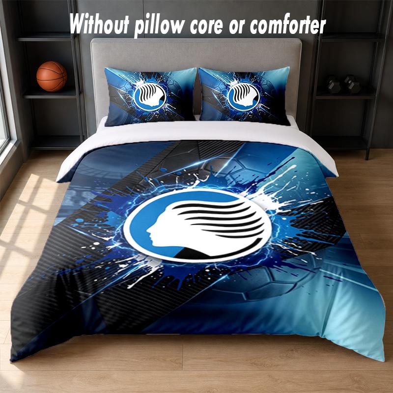 Atalanta FC Design Bed Bedding Set 1 Duvet Cover + 2 Pillowcases Soft Breathable Household Bed Linens