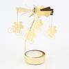 Gol2026 Christmas Tree Snowman Santa Birthday Angel Fairy Spinning Rotating Carousel Candle Holder Tealight Drop Shipping