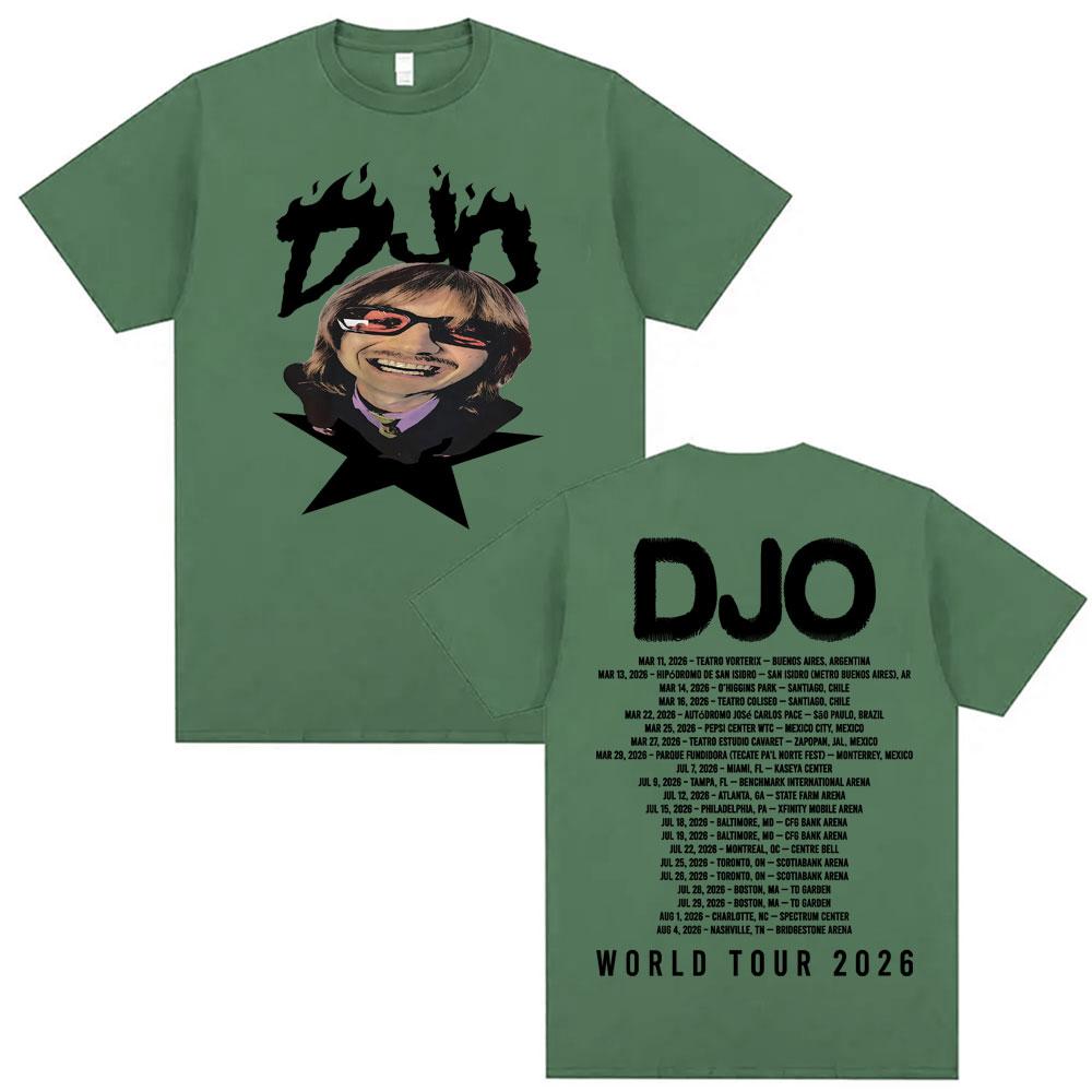 Djo Back on You Tour 2026 Print T-Shirt Vintage Indie Pop Konzert T-Shirt Unisex Damen Sommer Oberteile Mode Kurzarm T-Shirts