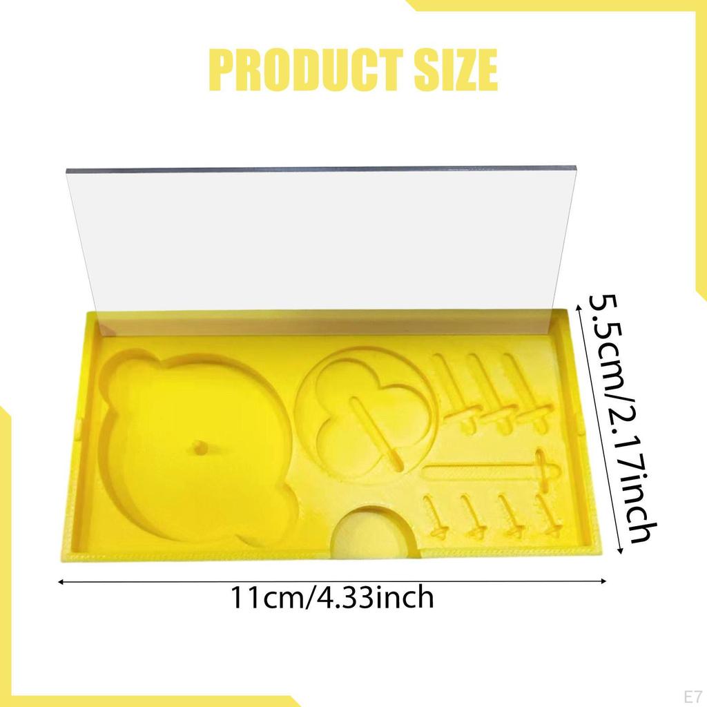 Watch Parts Storage Box Holder with Clear Lid Dials Placement Tray for Storing Watchmaker