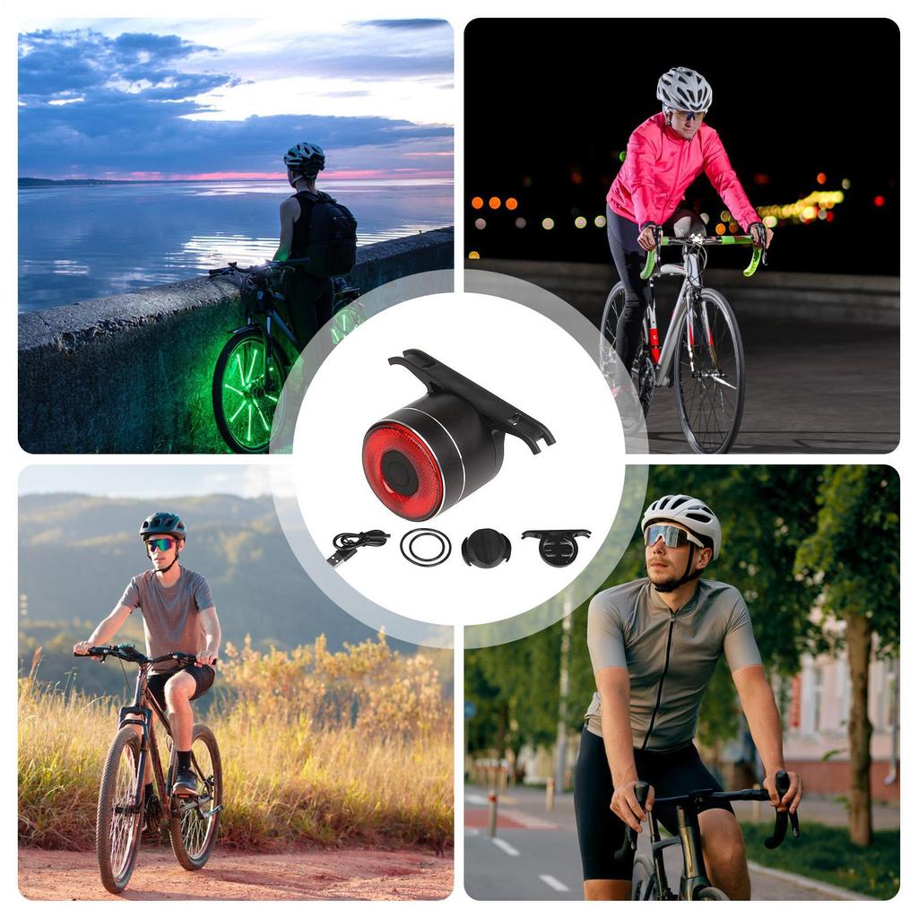 Bicycle Brake Light Smart Bike Back Sensing Light Cycling Brake Sensing Lamp For Cycling Mountain Road Daily Commuting Camping