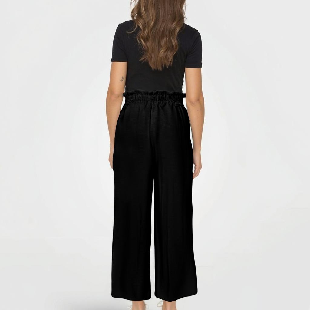 Ladies' Loose Casual Elegant And Comfortable High Waisted Pleated Wide Leg Pants
