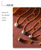 Contemporary Geometric Zircon Pendant on Titanium Steel Rice Bead Chain for Women