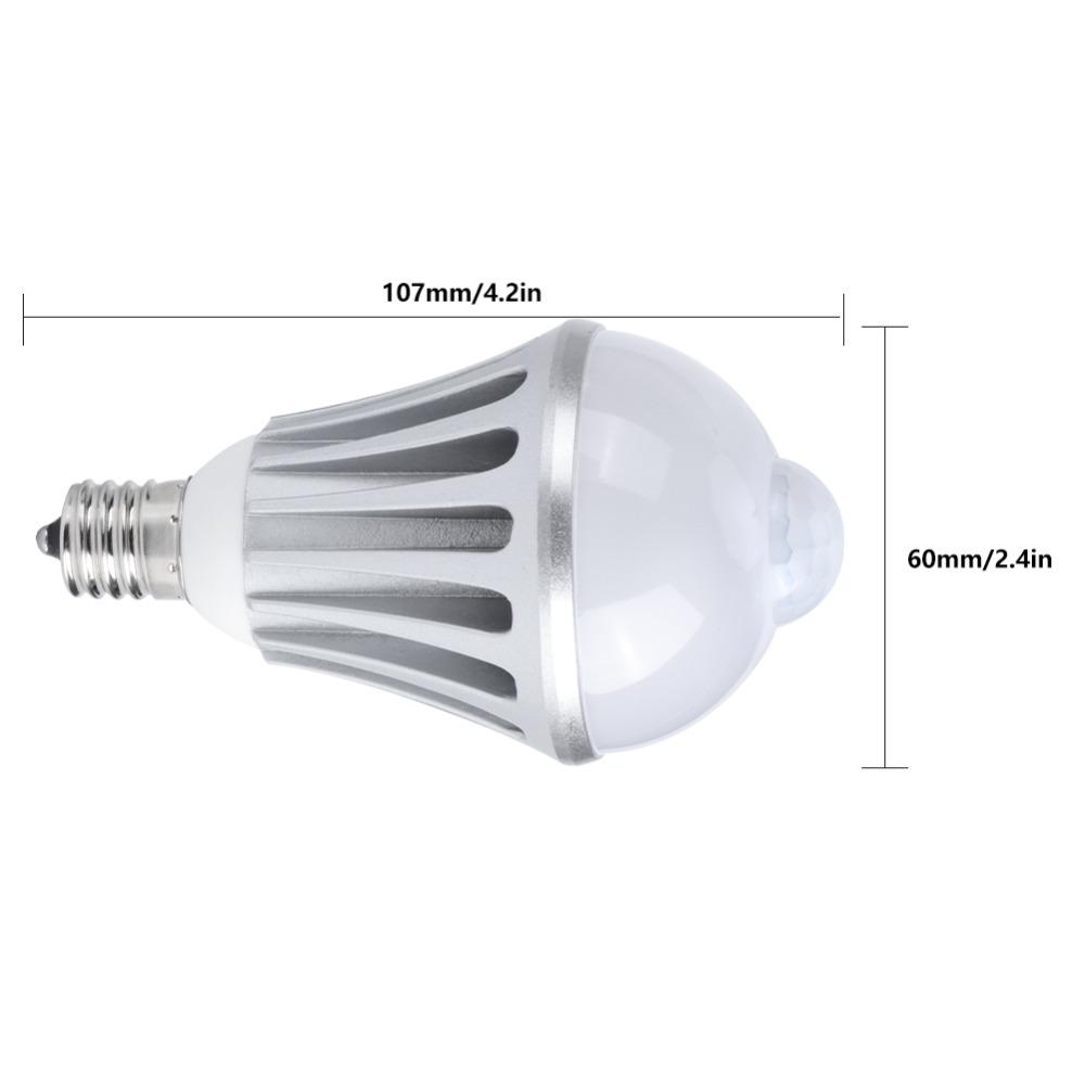 E17 Induction Light Bulb AC85-265V Corridor Sensor Bulb Motion Sensor LED Bulb Closet