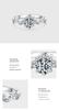 Modian S925 Sterling Silver Zircon Ring: Elegant Korean-Style Women's Wedding Ring with Hollow Design.