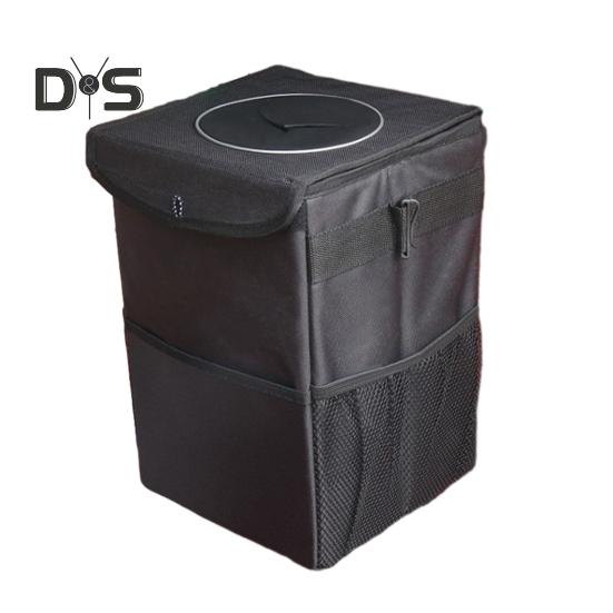 

Автомобильный мусорный бак с крышкой, герметичный автомобильный мусорный бак большой емкости, карманы, подвесной водонепроницаемый автомобильный мусорный ящик S