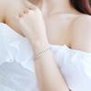 Yousheng Women Bracelet, Sparkling Cubic Zirconia Inlaid Bracelet with Claw-Setting Technology, Adjustable Chain Wristband for Jewelry