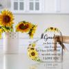 Nana/Grammy Gifts: Sunflower Acrylic Heart Sign – Grandma Birthday/Christmas (from Grandchildren).