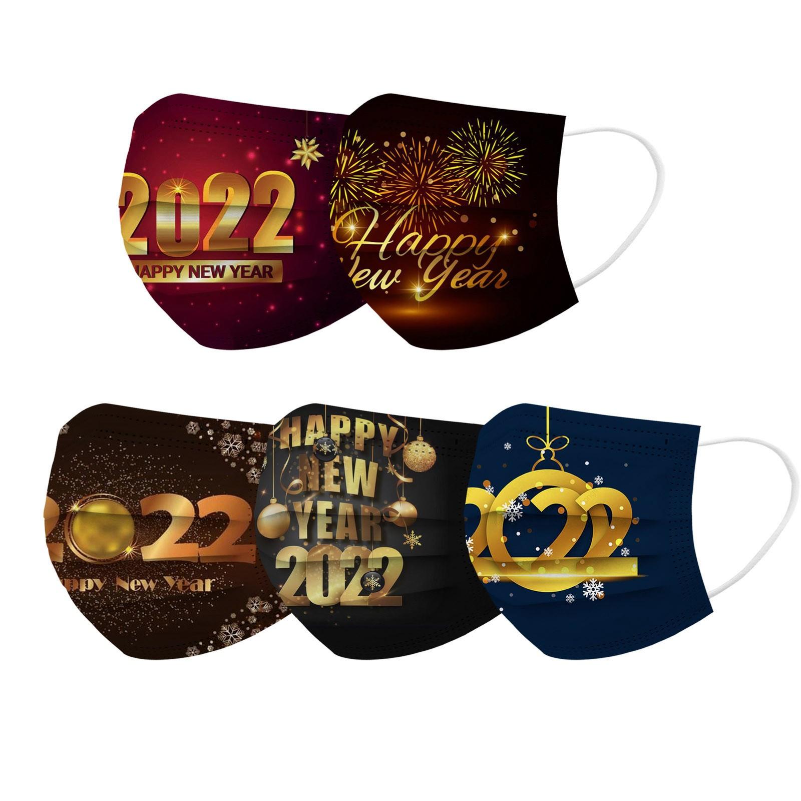 

Christmas Disposable Mask, 50pcs Face Masks, Filter For Men & Women 17X9.5CM