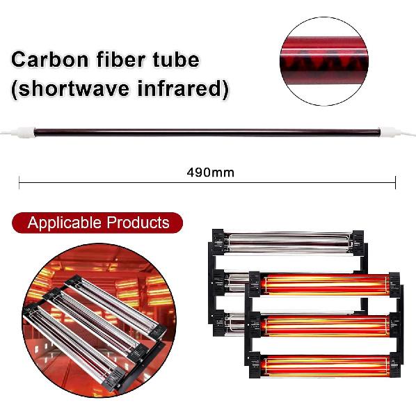 

DATOUBOSS 1000W Heater Bulb for Infrared Paint Curing Lamp Shortwave Heater Bulb Replacement Tube (F-Red-490mm-upgrade) D-red-330mm