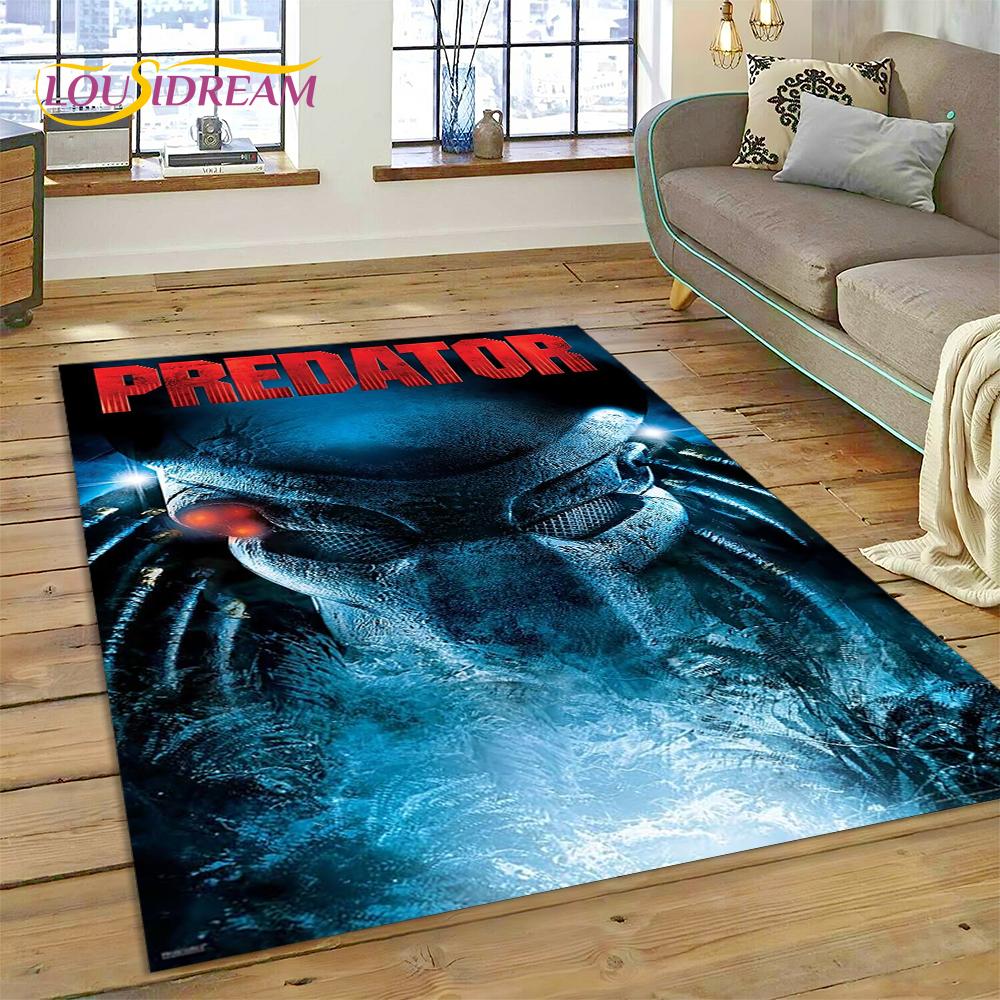 AVP Alien Vs. Tappeto Tappeto 3D Gioco del Predatore per Casa Soggiorno Camera da Letto Divano Zerbino Decorazione, Tappeto per Area Bambini Tappetino Antiscivolo Regalo