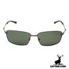 Captain Stag Polarized Stainless with Men's Sunglasses, Steel, Green, Case, CSP-001-3-EH-72