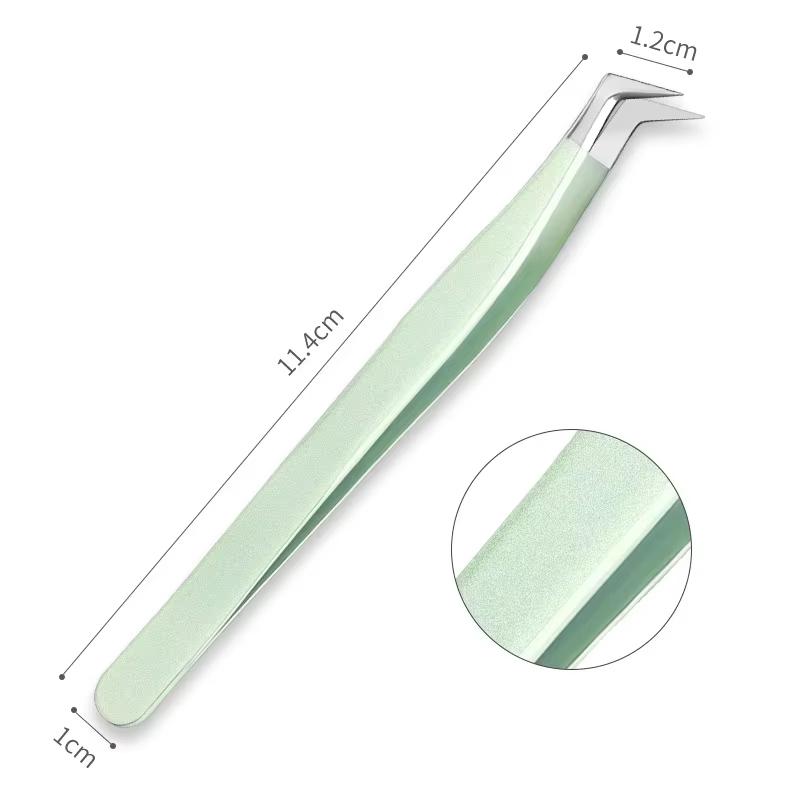 

Precise Professional Makeup Tool Lash Applicator Tool Eyelash Cluster Non Slip Applicator Tweezers for Travel Salon Separating