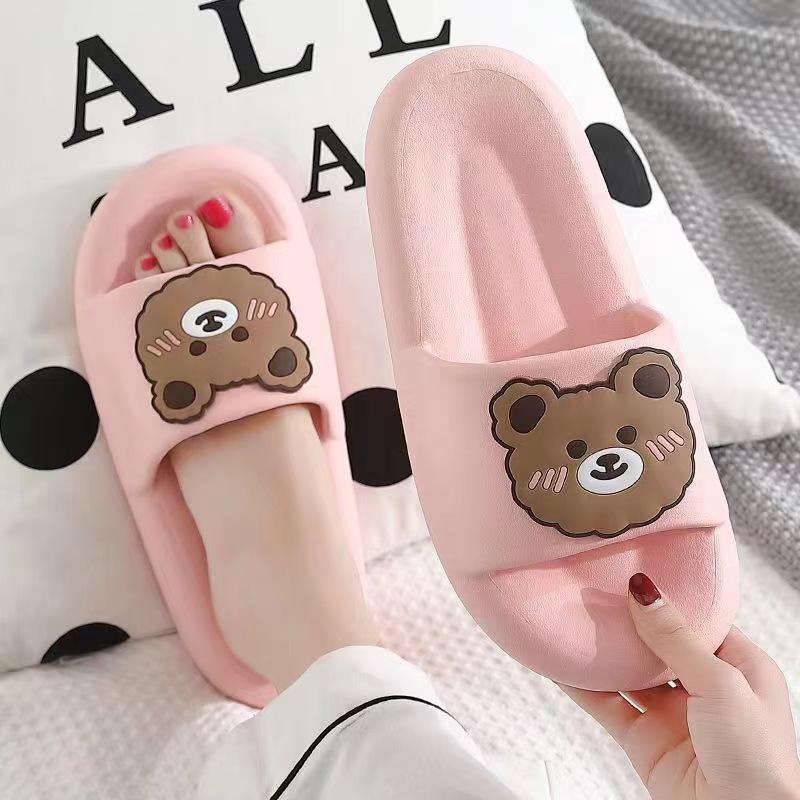 New solid color slippers women's summer couple home bathroom bath non-slip simple thick bottom cool slippers men