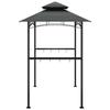 VidaXL Gazebo BBQ et étagères latérales anthracite 240x150x243cm acier 360140
